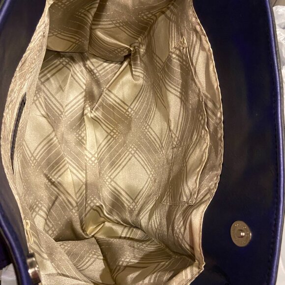 London Fog Royal Blue Structured Tote Bag - Picture 7 of 10